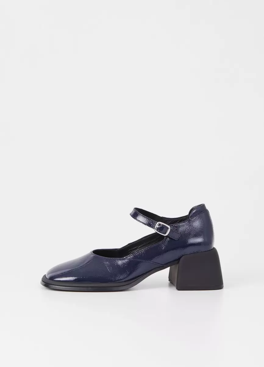 Mary Janes Estado Del Inventario Azul Oscuro Charol Mujer Ansie Zapatos De Tacón Vagabond - 1
