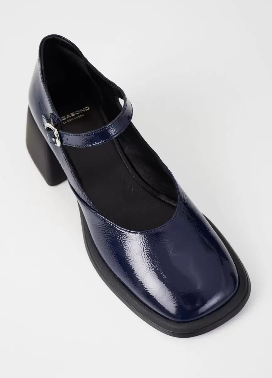 Mary Janes Estado Del Inventario Azul Oscuro Charol Mujer Ansie Zapatos De Tacón Vagabond - 3
