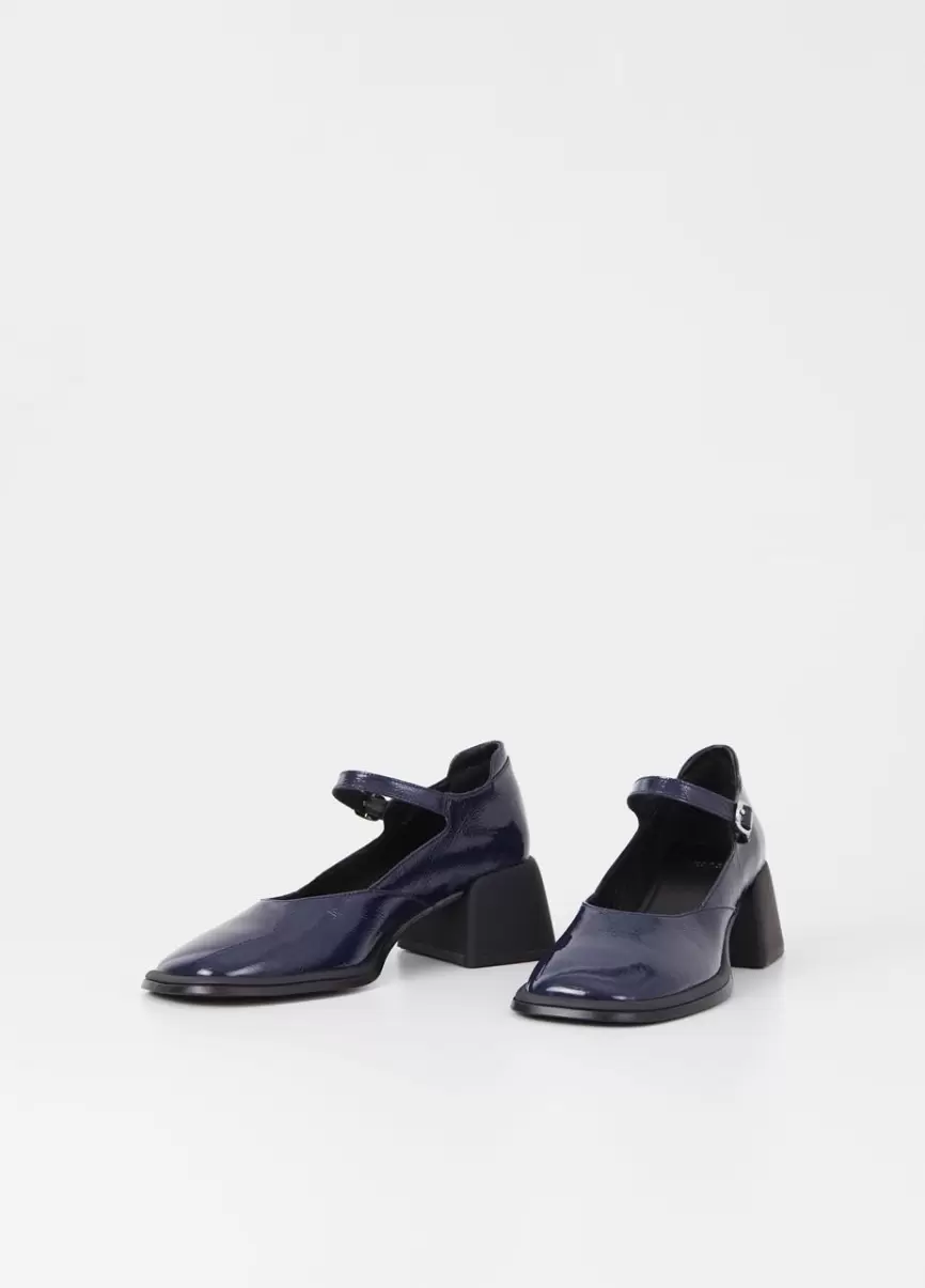 Mary Janes Estado Del Inventario Azul Oscuro Charol Mujer Ansie Zapatos De Tacón Vagabond