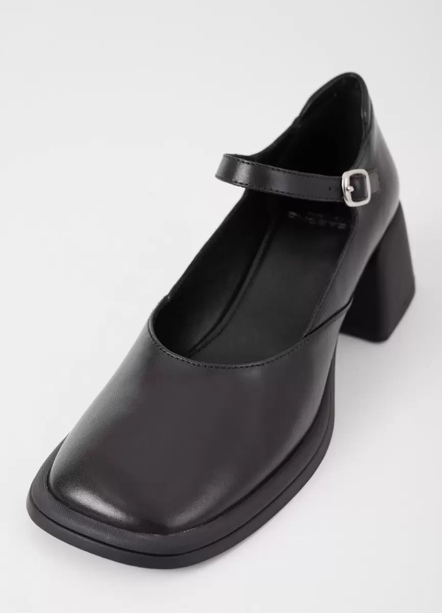 Ansie Zapatos De Tacón Vagabond Negro Cuero Mary Janes Tienda Online Mujer - 4