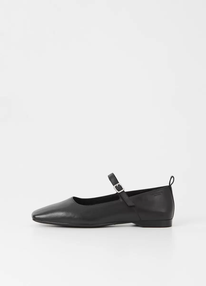 Vagabond Mary Janes Mujer Delia Zapatos Negro Cuero Precio De Promoción - 1
