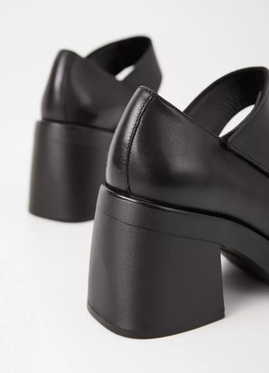 Mary Janes Brooke Zapatos De Tacón Mujer Negro Cuero Vagabond Exclusivo - 4