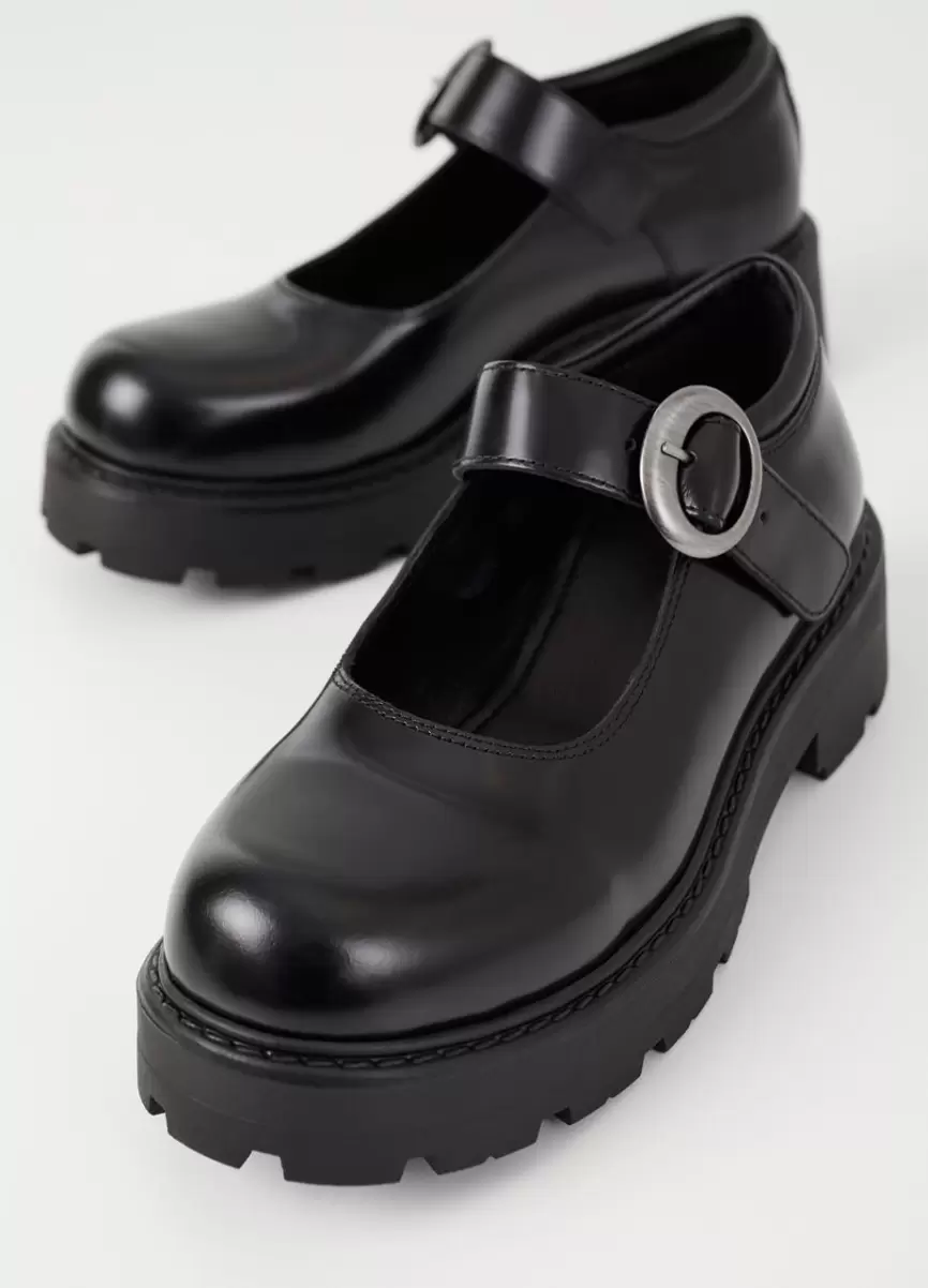 Vagabond Negro Cuero Pulido Cosmo 2.0 Zapatos Mujer 2024 Mary Janes - 2
