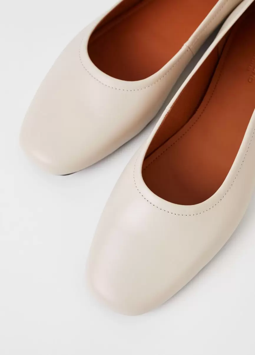 Precios Estacionales Bailarinas Vagabond Mujer Jolin Zapatos Blanco Roto Cuero - 3