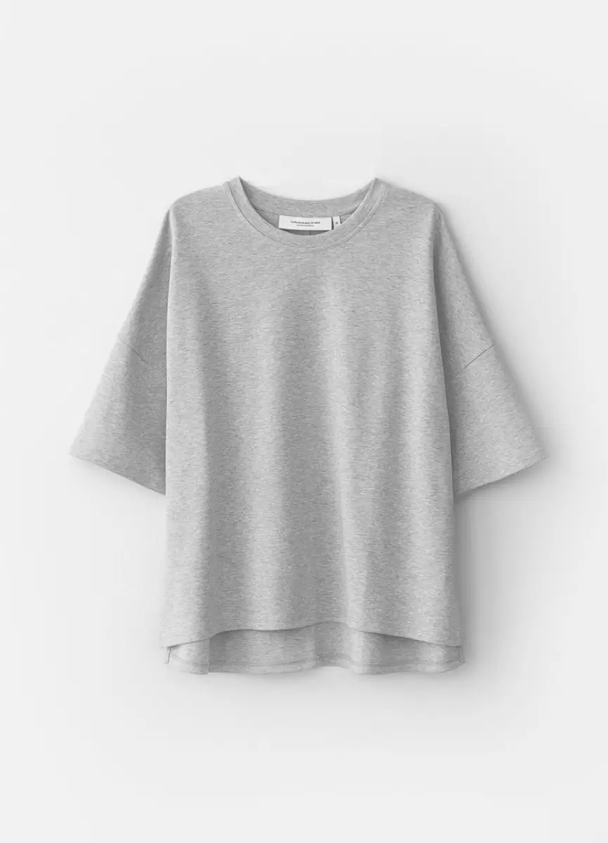 Camisetas Mujer Vagabond Gris Textil Boxy T-Shirt Flete Gratis - 1