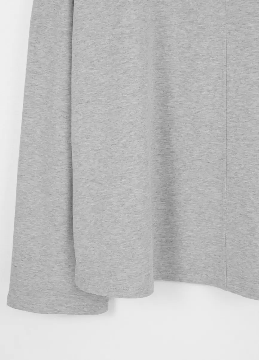 Gris Textil Camisetas Vagabond Innovación Boxy Long Sleeve T-Shirt Mujer - 3