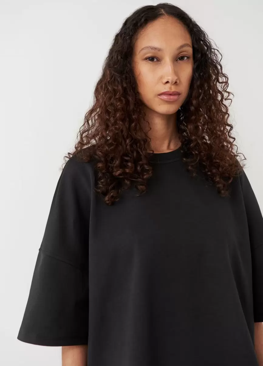 Vagabond Mujer Negro Textil Ultimo Modelo Boxy T-Shirt Camisetas