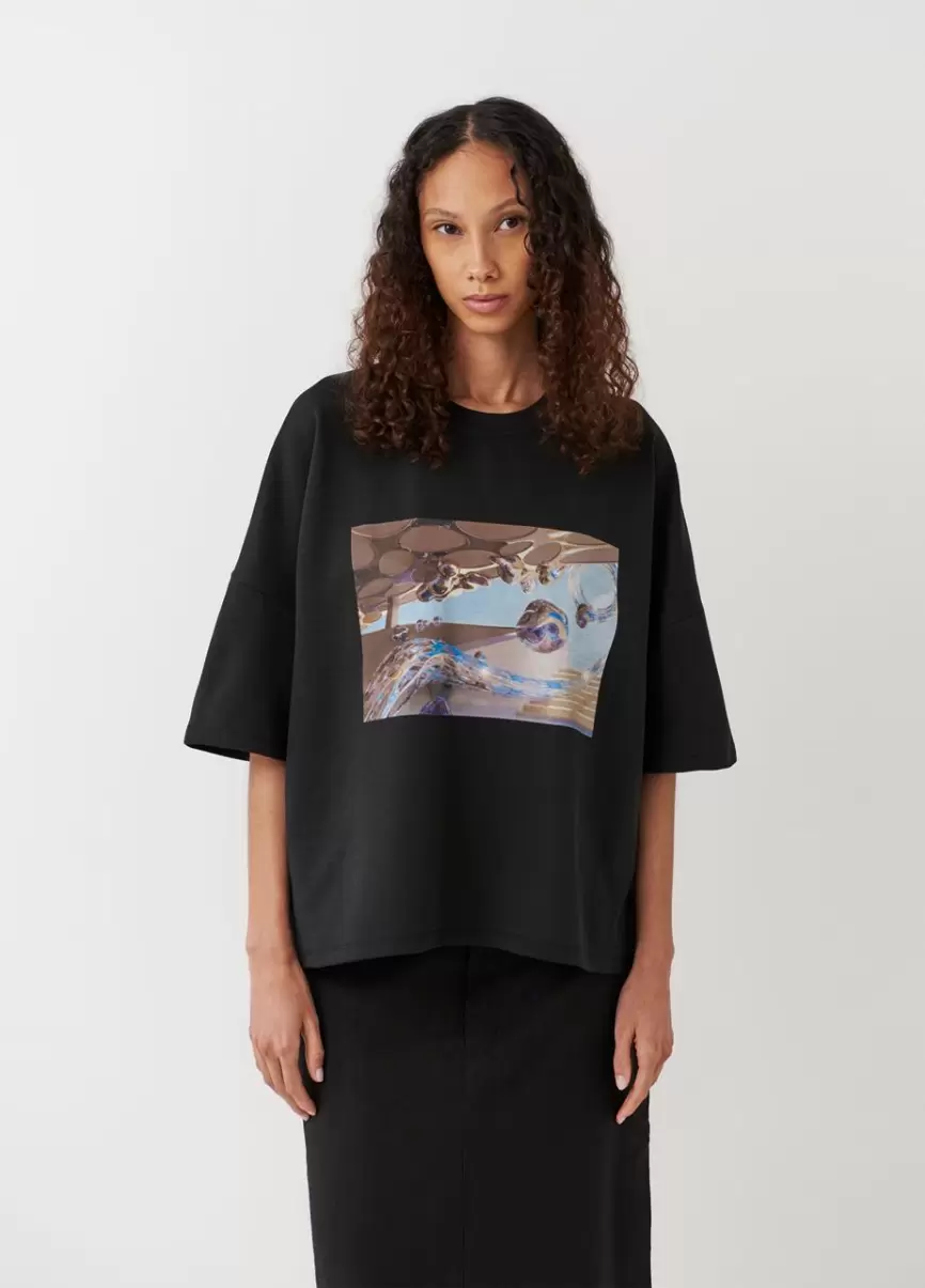 Mujer Venta Camisetas Vagabond Negro Textil Boxy T-Shirt X Micky Ho