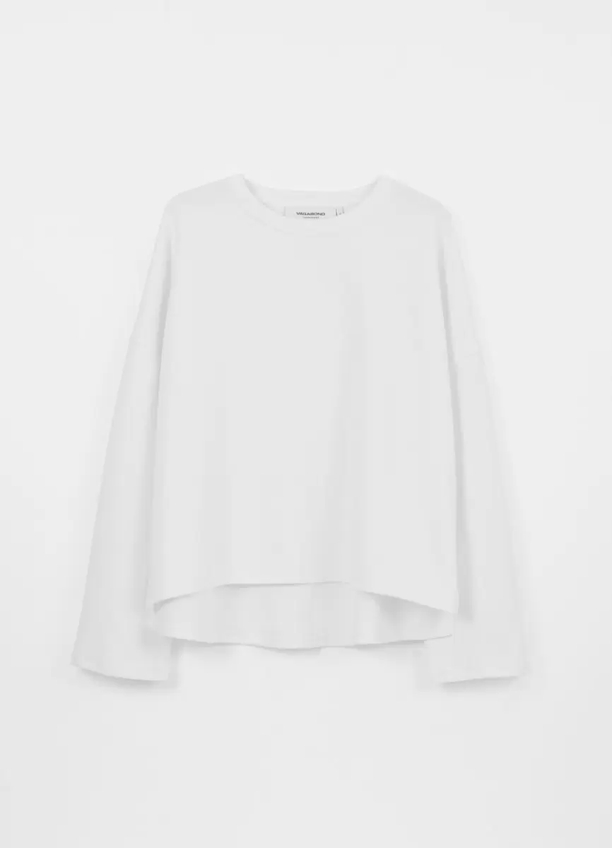 Boxy Long Sleeve T-Shirt Garantizar Blanco Textil Camisetas Mujer Vagabond - 1