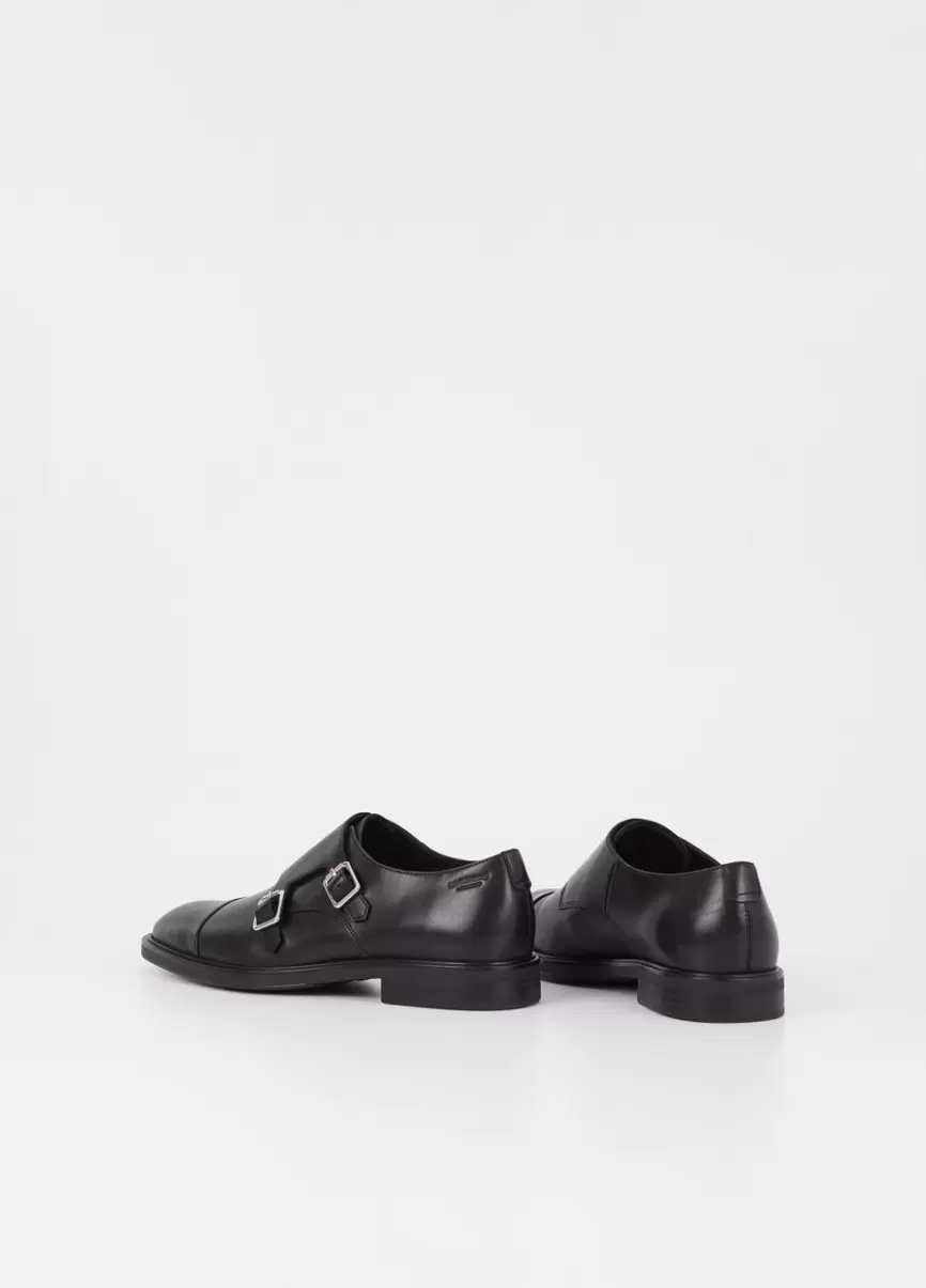 Andrew Zapatos Negro Cuero Vagabond Hombre Zapatos Planos Moda - 3