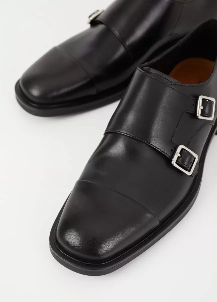 Andrew Zapatos Negro Cuero Vagabond Hombre Zapatos Planos Moda - 4
