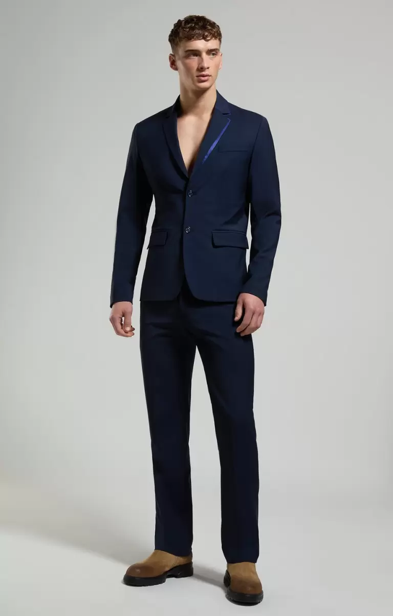 Blazers Y Chaquetas Dress Blues Bikkembergs Men's Jacket With Satin Detail Hombre - 3