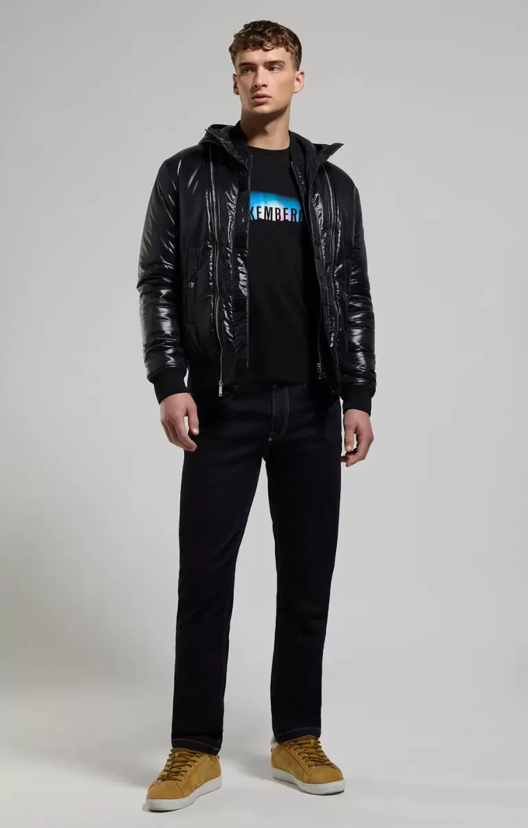 Men's Jacket With Removable Insert Hombre Blazers Y Chaquetas Black Bikkembergs - 3
