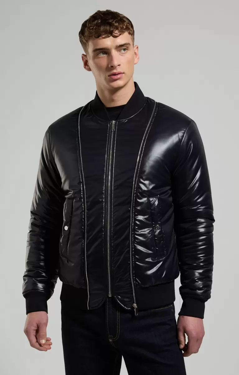 Men's Jacket With Removable Insert Hombre Blazers Y Chaquetas Black Bikkembergs - 4