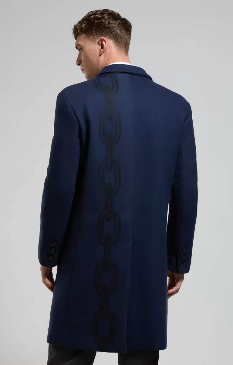Blazers Y Chaquetas Hombre Dress Blues Bikkembergs Men's Coat With Chain Print - 2