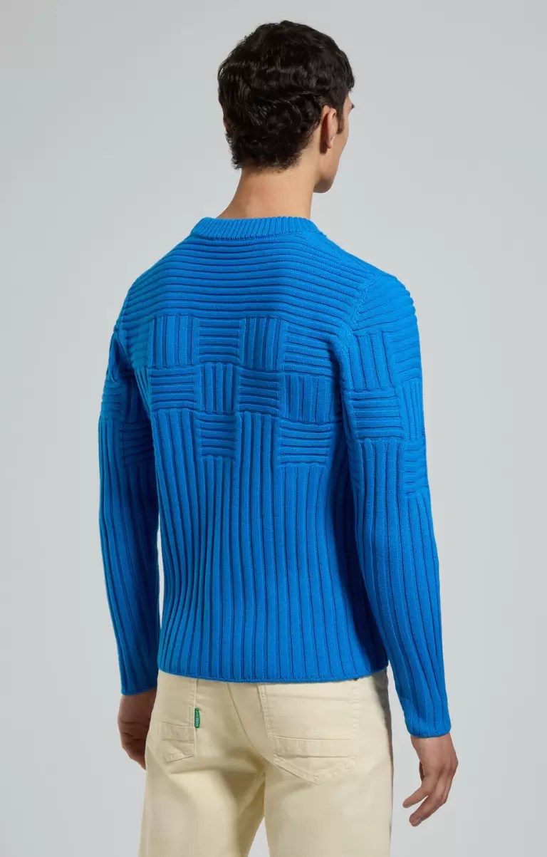 Princess Blue Hombre Men's All-Over Knit Sweater Prendas De Punto Bikkembergs - 2