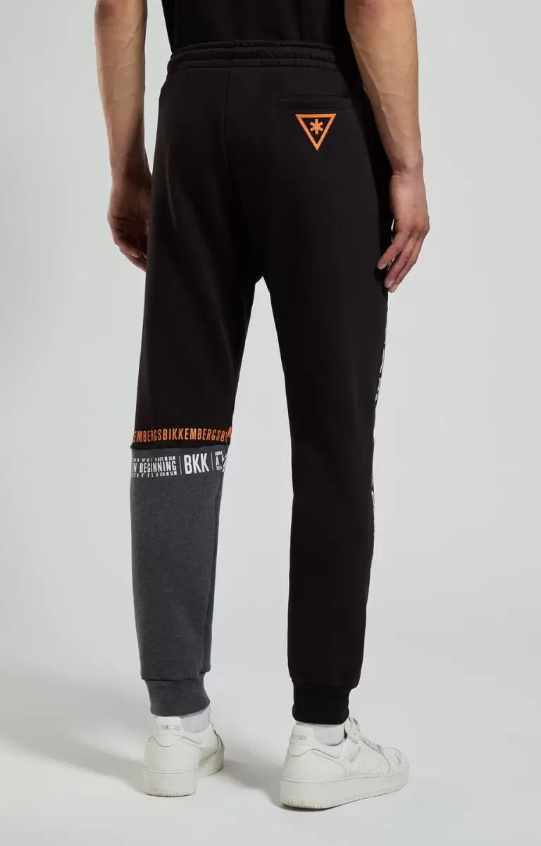 Hombre Men's Joggers With Seaport Print Black Bikkembergs Chándales - 2