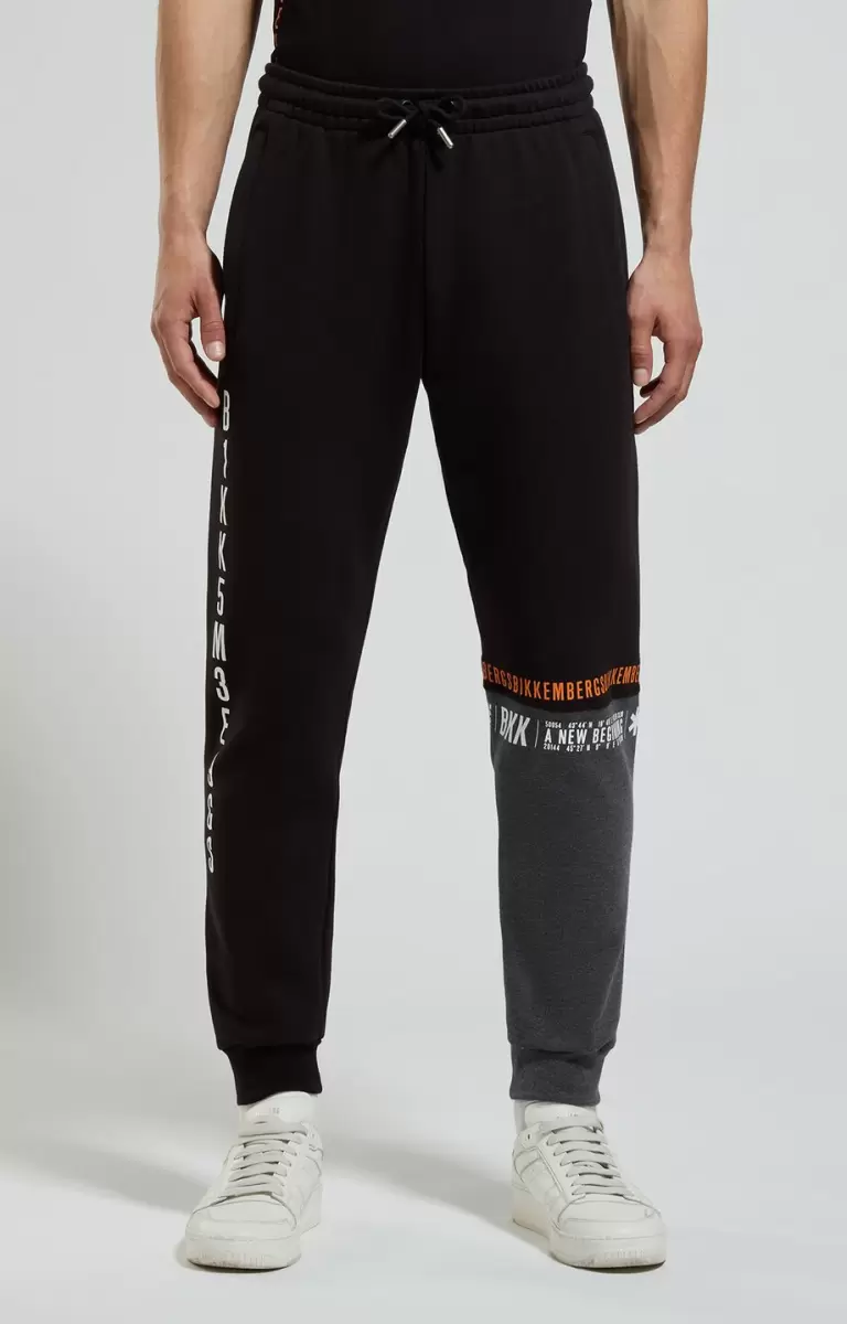 Hombre Men's Joggers With Seaport Print Black Bikkembergs Chándales - 4