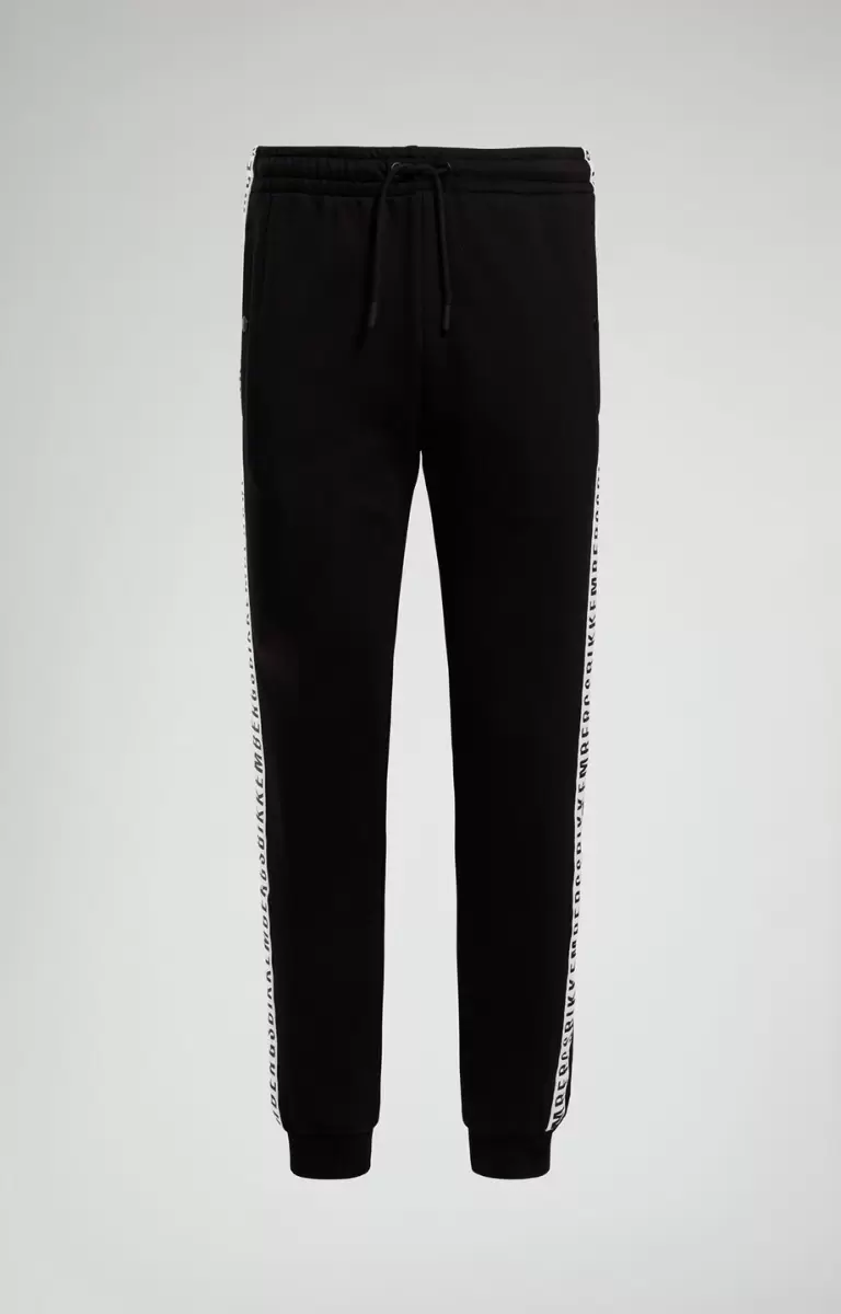 Men's Joggers With Contrast Details Black Chándales Bikkembergs Hombre - 1