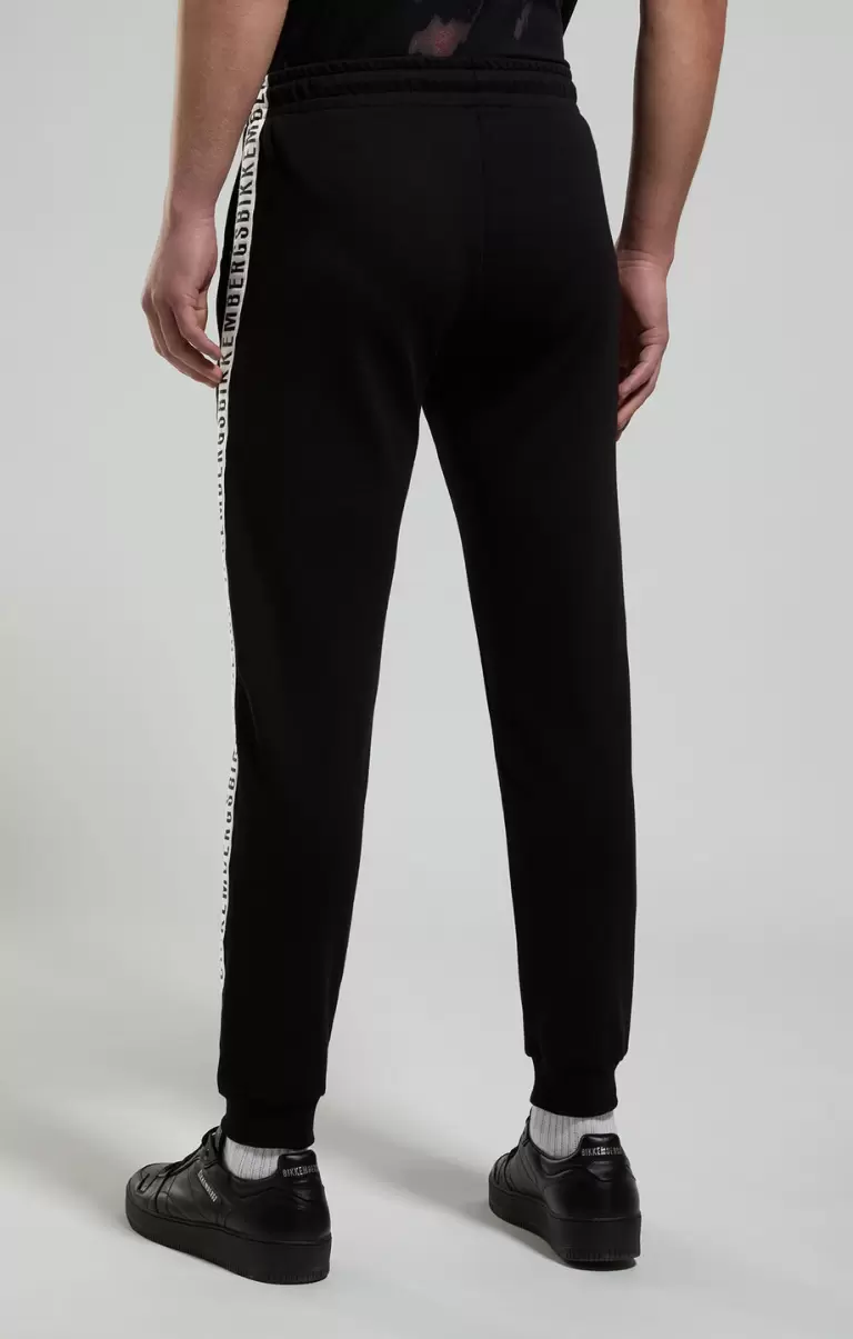 Men's Joggers With Contrast Details Black Chándales Bikkembergs Hombre - 2
