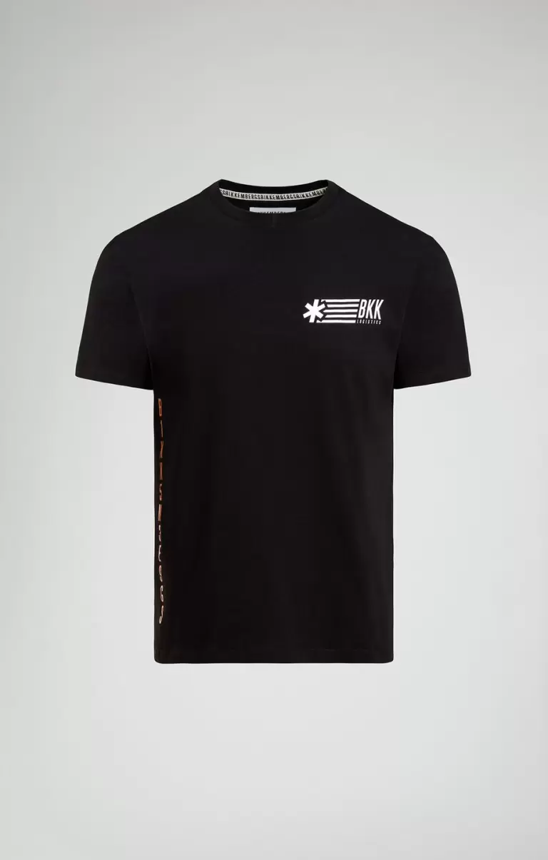 Bikkembergs Camisetas Men's T-Shirt With Seaport Print Hombre Black - 1