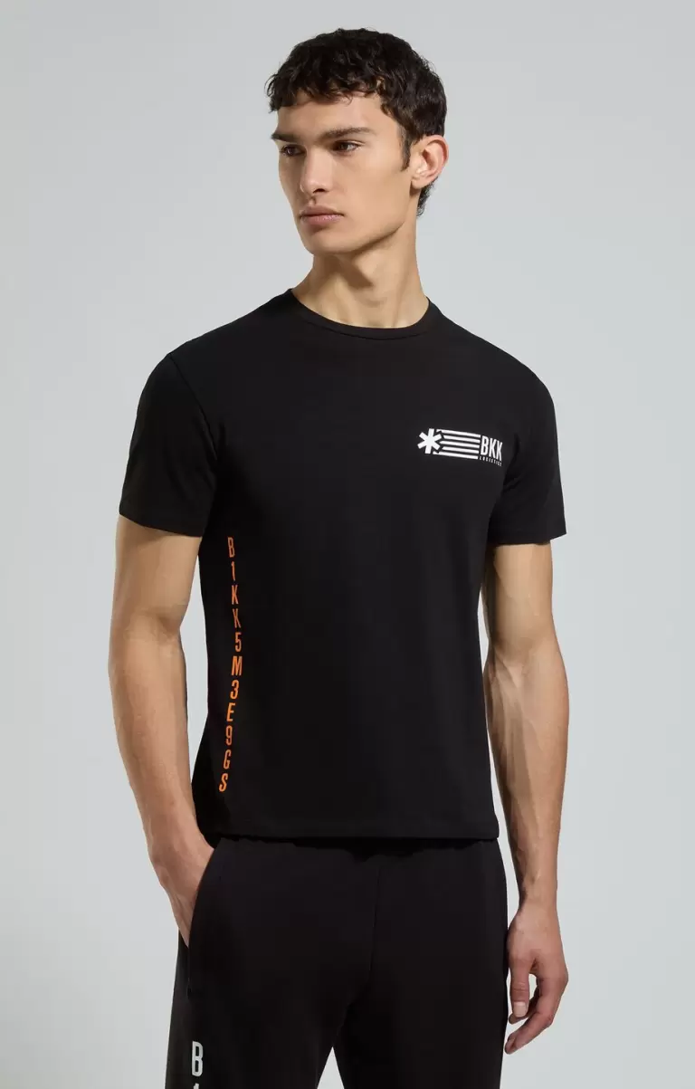 Bikkembergs Camisetas Men's T-Shirt With Seaport Print Hombre Black - 4