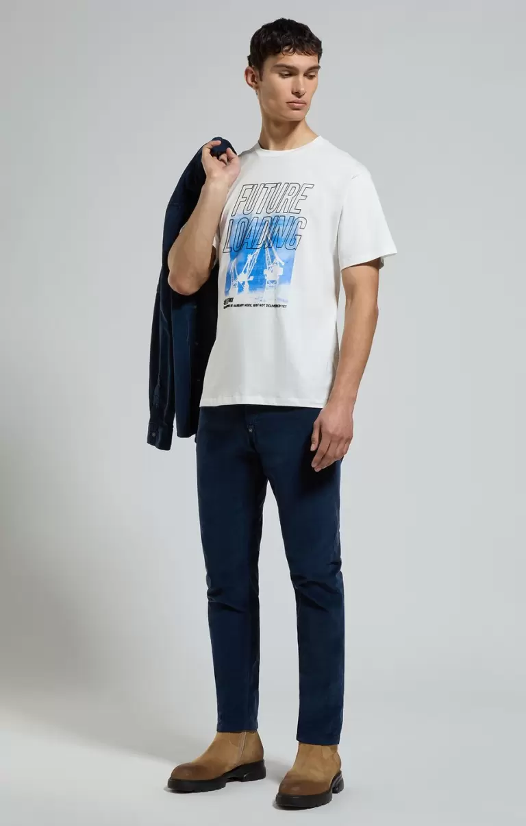 Vanilla Ice Camisetas Bikkembergs Hombre Men's T-Shirt With Port Print - 3