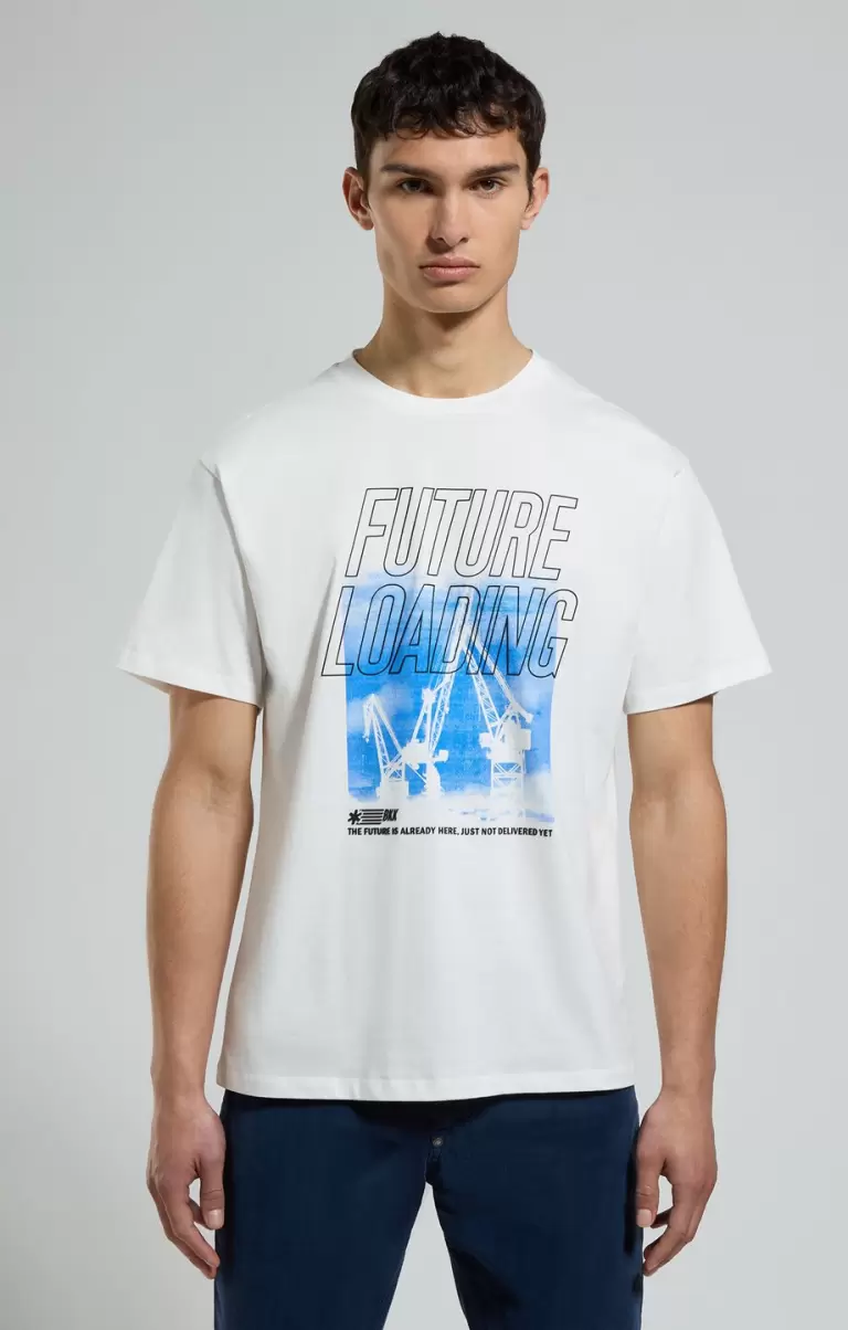 Vanilla Ice Camisetas Bikkembergs Hombre Men's T-Shirt With Port Print - 4