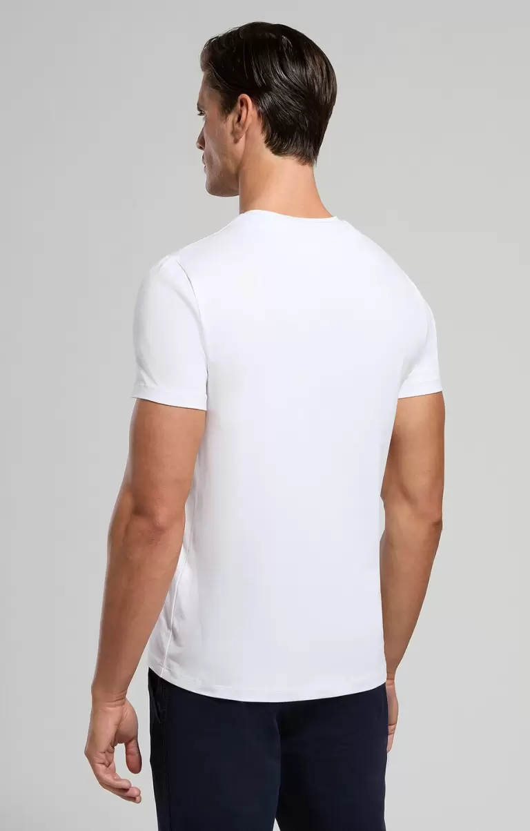 Hombre Camisetas Soccer Print Men's T-Shirt White Bikkembergs - 2