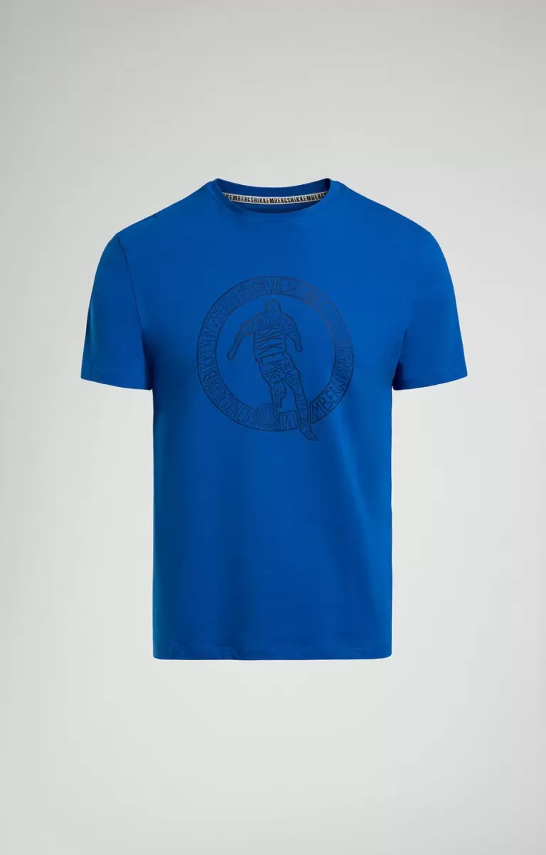 Camisetas Princess Blue Men's T-Shirt With Keyword Print Hombre Bikkembergs - 1