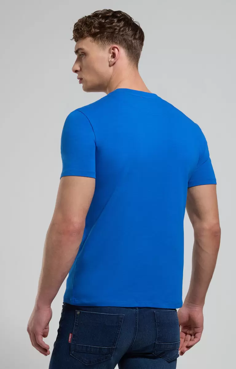 Camisetas Princess Blue Men's T-Shirt With Keyword Print Hombre Bikkembergs - 2