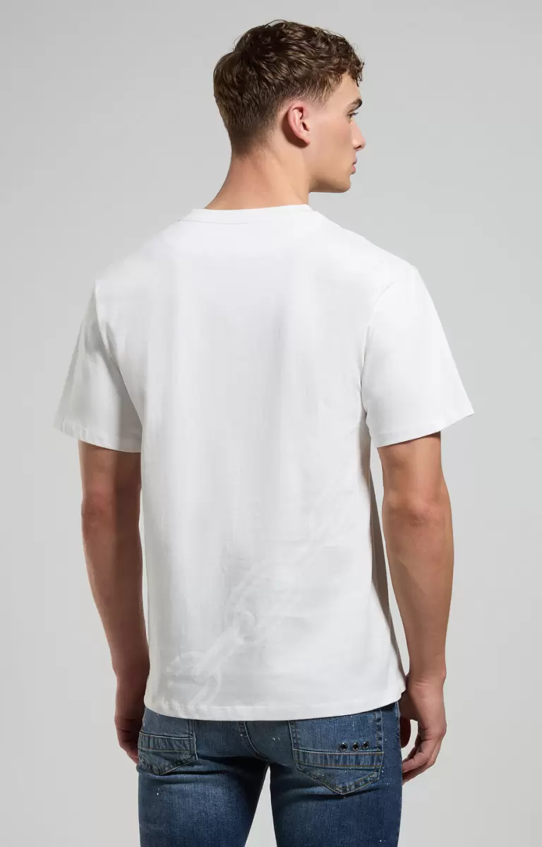 Bikkembergs Men's T-Shirt With Chain Print Hombre Camisetas Vanilla Ice - 2