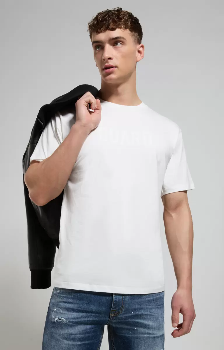 Bikkembergs Men's T-Shirt With Chain Print Hombre Camisetas Vanilla Ice