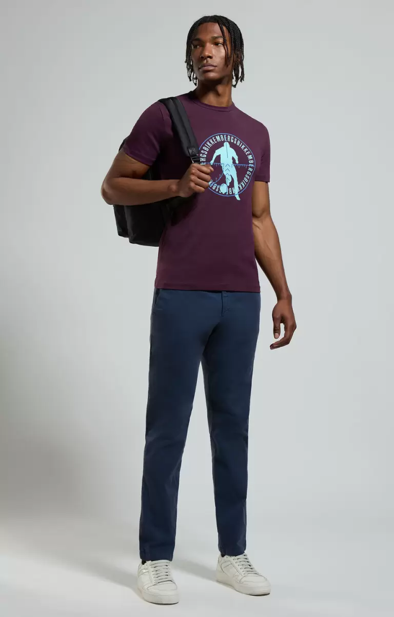 Potent Purple Bikkembergs Soccer Print Men's T-Shirt Camisetas Hombre - 3