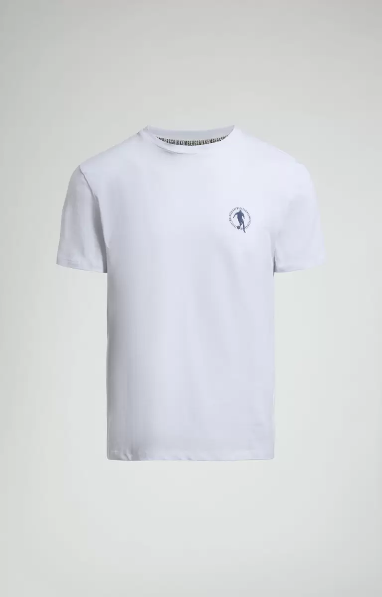 Hombre White Camisetas Bikkembergs Men's Laser Print T-Shirt - 1