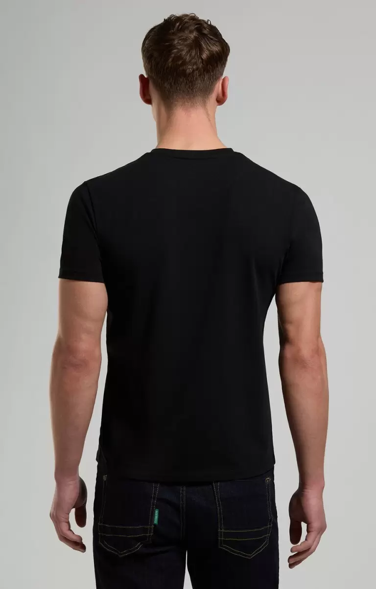 Men's T-Shirt With Neon Print Camisetas Bikkembergs Hombre Black - 2