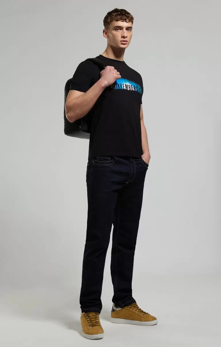 Men's T-Shirt With Neon Print Camisetas Bikkembergs Hombre Black - 3