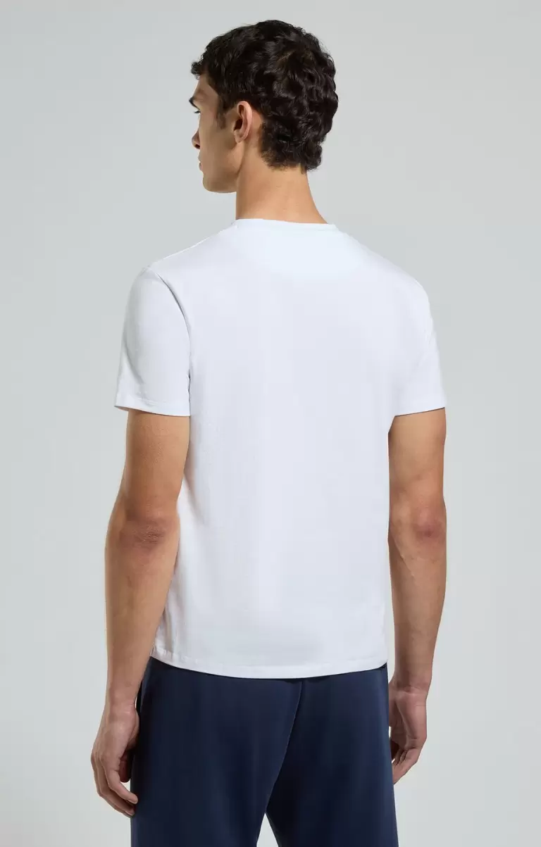 White Camisetas Men's T-Shirt With Gamer Print Bikkembergs Hombre - 2