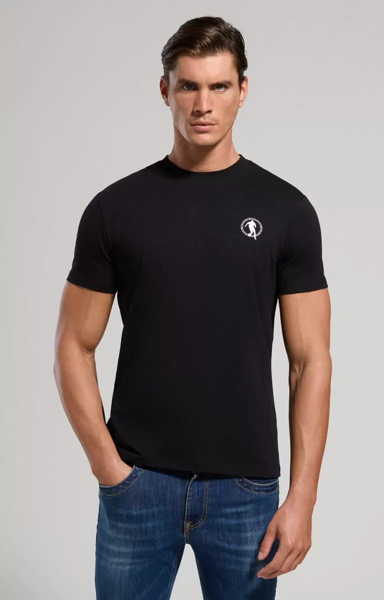 Bikkembergs Black Men's Laser Print T-Shirt Camisetas Hombre - 4