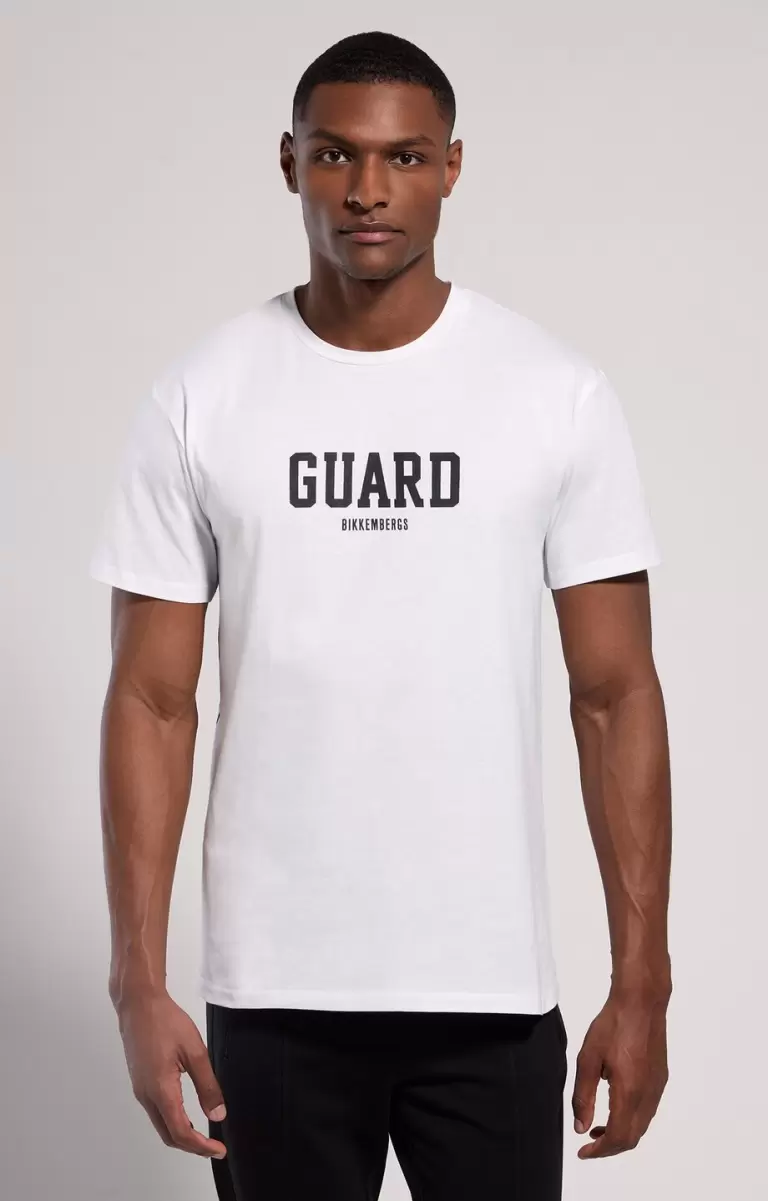 White Camisetas Men's T-Shirt With Chain Print Hombre Bikkembergs - 4