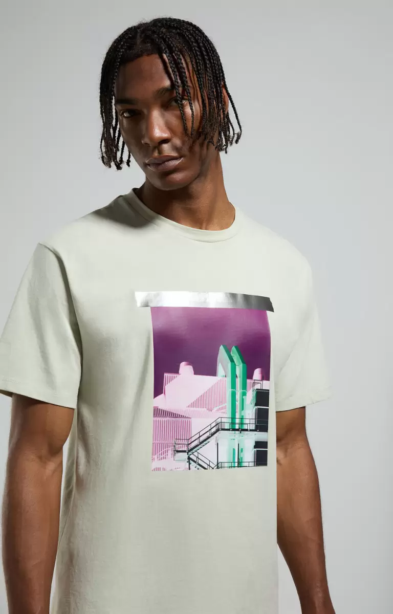 Camisetas Bikkembergs Men's Print T-Shirt Smoke Hombre
