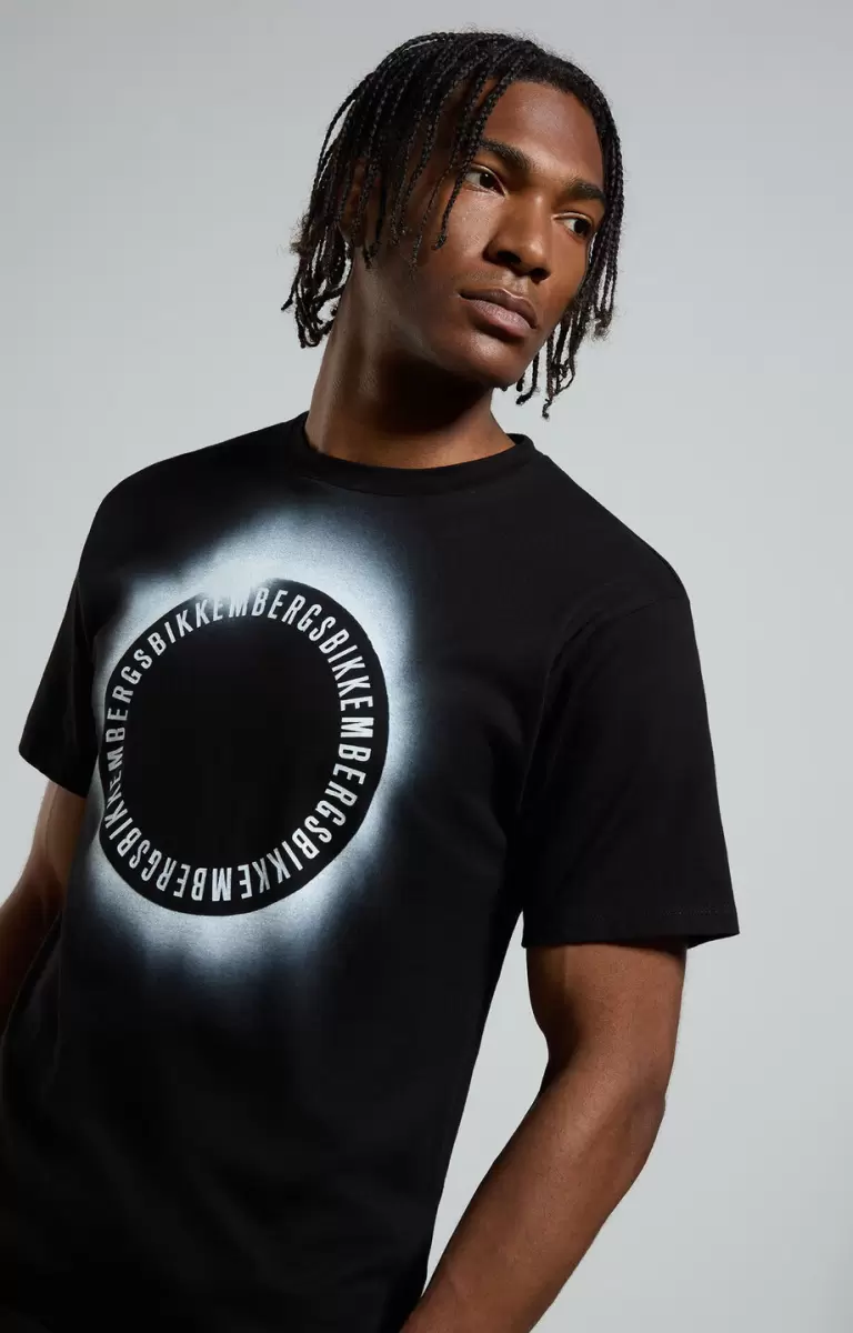 Camisetas Black Bikkembergs Men's Print T-Shirt Hombre