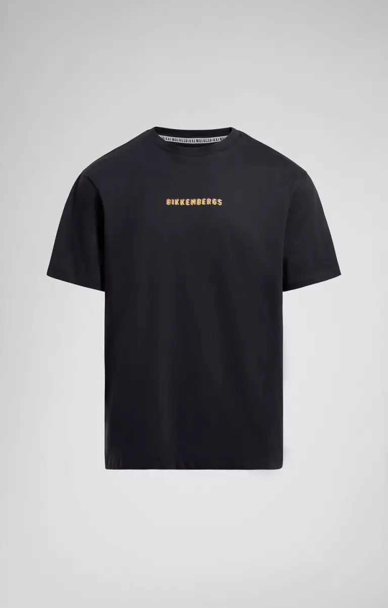 Camisetas Bikkembergs Pirate Black Men's T-Shirt With Gamer Print Hombre - 1