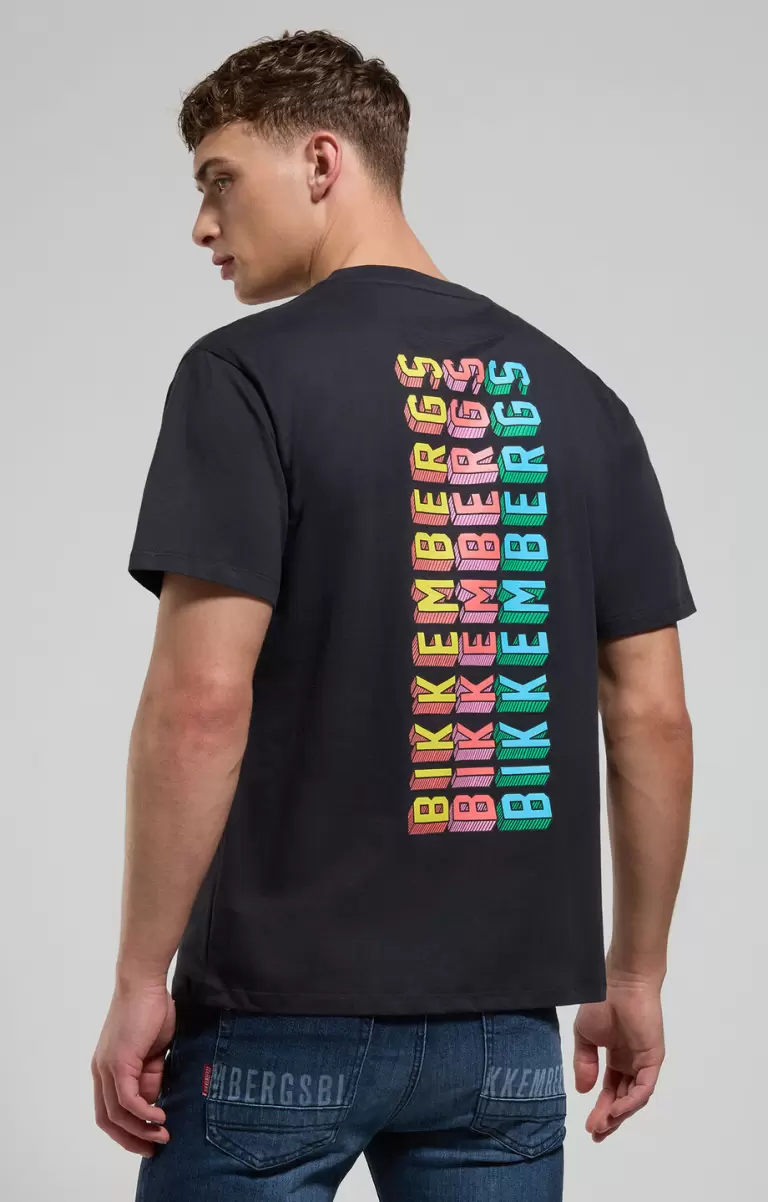 Camisetas Bikkembergs Pirate Black Men's T-Shirt With Gamer Print Hombre - 2