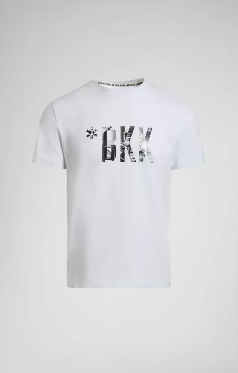 Bikkembergs White Hombre Camisetas Men's Print T-Shirt - 1