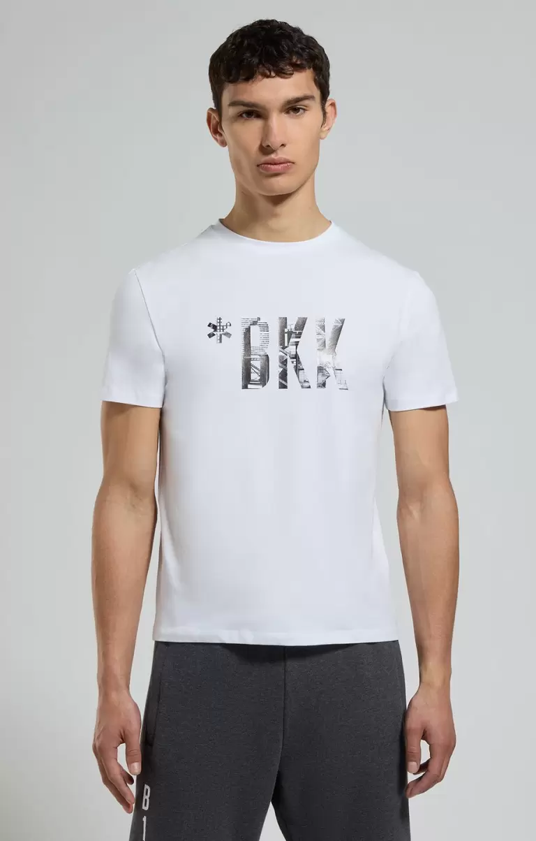 Bikkembergs White Hombre Camisetas Men's Print T-Shirt - 4