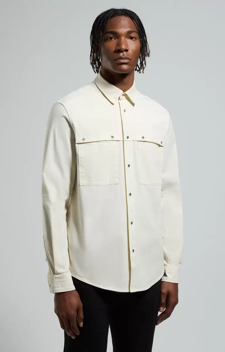 Bikkembergs Hombre Silver Birch Men's Shirt With Maxi Pockets Camisas - 4