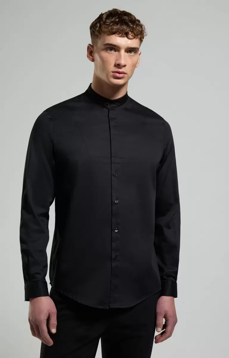 Black Bikkembergs Men's Shirt With Stitching Hombre Camisas - 4