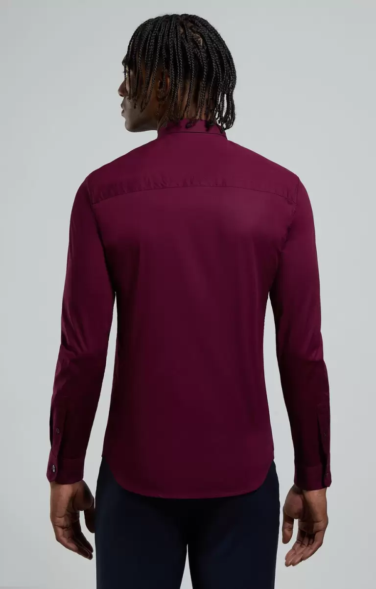 Men's Shirt With Tab Bikkembergs Hombre Potent Purple Camisas - 2