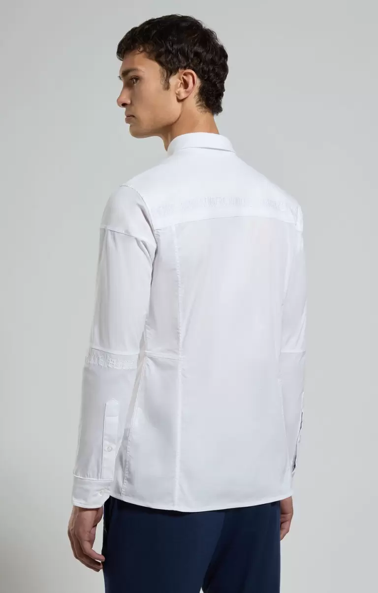 Bikkembergs Men's Shirt With Intarsia Camisas White Hombre - 2